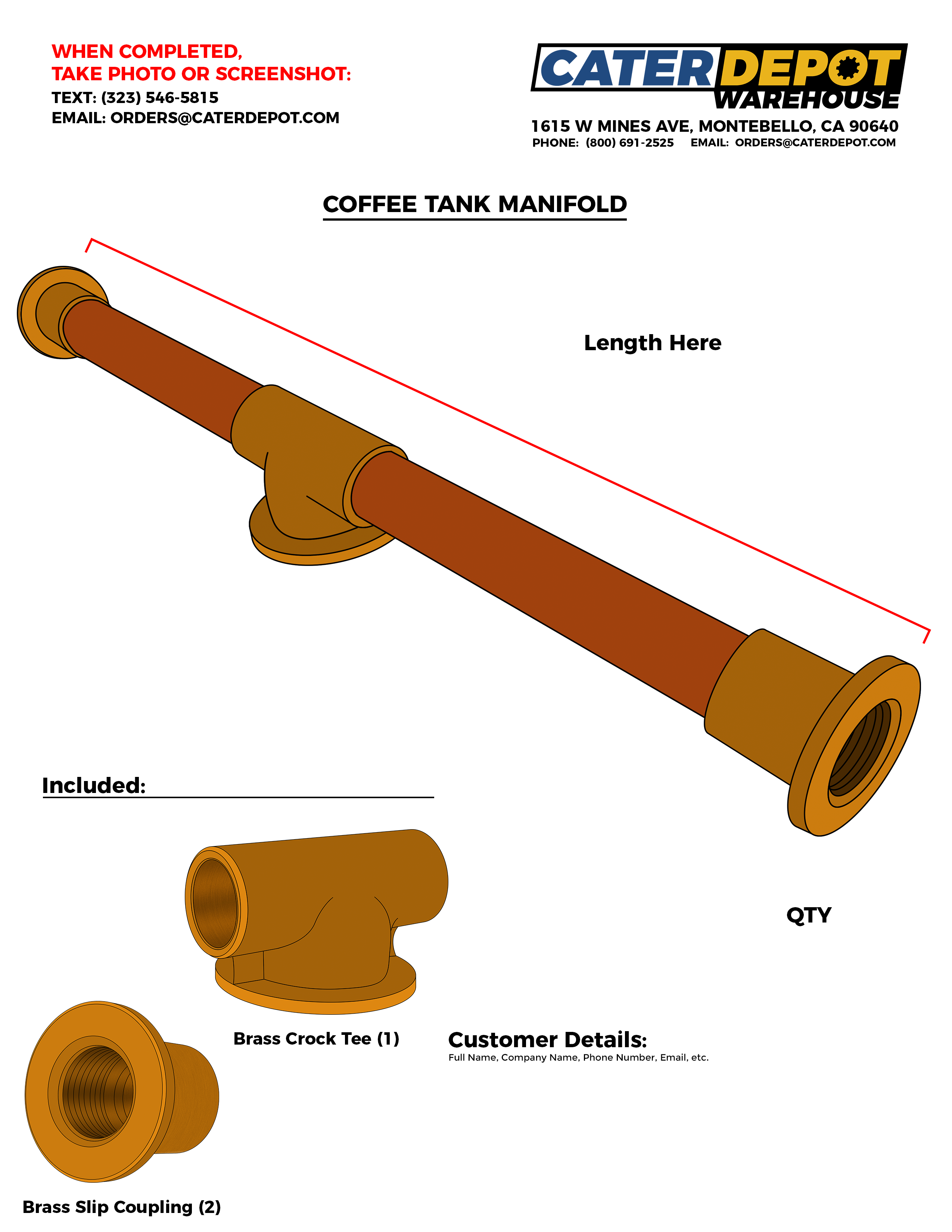 Custom Coffee Tank Manifold